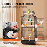 104cm Open Top Large Bird Cage with Stand Hanging Parrot Bird Cage for Parakeets Cockatiels Budgies Lovebirds Finches Canaries Quaker Conures with Swing Perch In Australia - Darrahopens