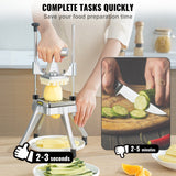 Commercial Vegetable Fruit Chopper 3/8 Inch Blade Heavy Duty Stainless Steel Food Dicer French Fry Cutter Onion Slicer for Potato Tomato Peppers Mushroom Silver