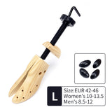 Adjustable Wooden Shoe Stretcher for Men & Women, Large Size (EUR 42-46)