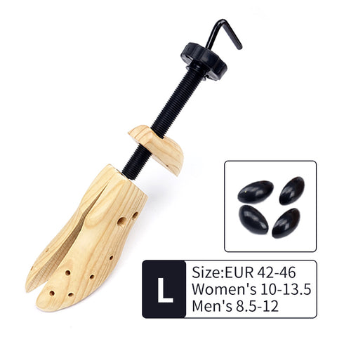 Adjustable Wooden Shoe Stretcher for Men & Women, Large Size (EUR 42-46)