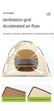 Outdoor Cat House,Pet Tent -Windproof and Dustproof Shelter for Small Pets, Apricot, Size: S  35*35*30cm