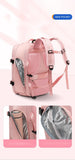 Multi-Compartment Travel Backpack with Shoe Storage and Wet-Dry Separation (Pink)31cm(L)*17cm(W)*42cm(H)
