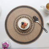 Bohemian Round Woven Placemats | Set of 5 with Fringe Design