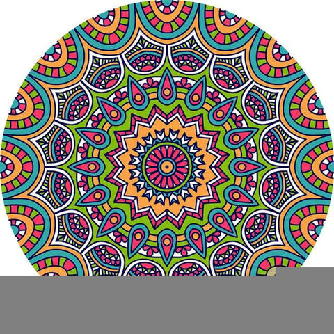 Set of 6 Mandala Ceramic Drink Coasters - Absorbent, Non-Slip Coasters for Coffee Table and Home Decor 10.4cm
