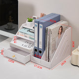Multi-Functional Desktop Organizer with Document and Stationery Storage - Compact Desk Shelf, 41x28x24cm