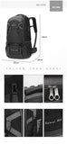Large 60L Black Waterproof Hiking Backpack for Travel, Camping, and Outdoor Adventures - Durable and Lightweight