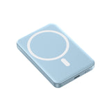 Sky Blue PD 20W Fast Charging Magnetic Wireless Power Bank,5000mAh - Ultra-Slim 15W Magnetic Suction for iPhone & Android Devices