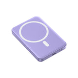Purple PD 20W Fast Charging Magnetic Wireless Power Bank,5000mAh - Ultra-Slim 15W Magnetic Suction for iPhone & Android Devices