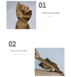 Brown Set of 3 Pairs of Durable Rubber Gloves - Waterproof, Comfortable, Ideal for Household and Cleaning Tasks