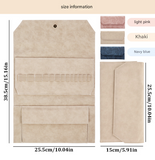 Khaki Crochet Accessories Storage Pouch - Soft Leatherette Organizer for Hooks and Tools