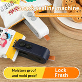Blue Mini Sealing Machine - 2-Piece Set, Compact and Portable, Ideal for Food and Bag Sealing