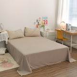 Beige 4-Piece Cotton Bedding Set - Fits 1.5m/1.8m Beds (Duvet Cover 200x230cm, Bed Sheet 230x250cm)
