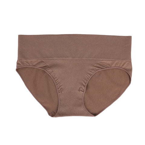 L Coffee 3-Pack High-Waist Microfiber Shaping Briefs - Seamless Full-Coverage Tummy Control Panties