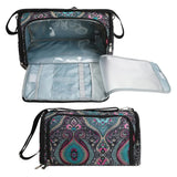 Geometric Patterns Multi-Functional Crochet Hook and Yarn Storage Bag – Convenient Carrying Case for Crochet, Knitting Tools, and Yarn, with Stylish Pattern Design (Tools Not Included)