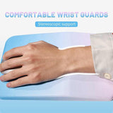 Gradual Green Ergonomic PU Anti-Slip Mouse Pad with Wrist Support - Rectangular Gradient Desk Mat for Gaming and Office Use