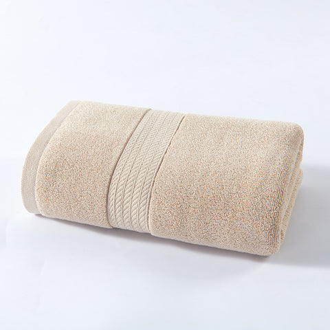 Light Brown Premium Thick Cotton Bath Towel for Adults - Soft and Absorbent Bathroom Towel