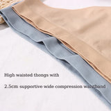 Size L Comfortable High-Waisted Women's Cotton Thong Underwear - 6-Pack in Classic Colors