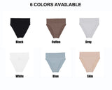 3 Pcs Size M Black Microfiber High-Waisted Thong Underwear with Tummy Control - Slimming Comfort