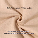3 Pcs Size L Skin Microfiber High-Waisted Thong Underwear with Tummy Control - Slimming Comfort
