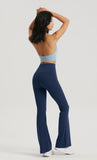 Black High-Waisted Lycra Yoga Bell-Bottom Pants for Women -Tummy Control & Butt Lifting