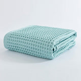 Green Pure Cotton Waffle Weave Bath Towel - Soft, Absorbent & Extra Large 70x140 cm for Home Use