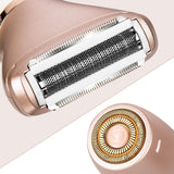 2-in-1 Women's Hair Removal Device - Electric Shaver & Facial Epilator, USB Rechargeable, Waterproof