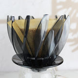 V60 Pour Over Coffee Dripper - Heat Resistant Brew Filter Cone - Blue(Black Base)