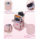 Black Stylish Water Bottle Carrier Bag with Phone Pocket, Key Clip & Adjustable Strap - Crossbody Sling Holder