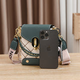 Black Stylish Korean Minimalist Crossbody Bag - Elegant Small Square Shoulder Bag with Phone Pocket