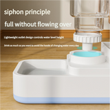 Pink 2-in-1 Automatic Pet Water and Food Dispenser - Gravity Feeder for Cats and Dogs