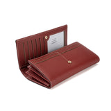 Black PU Slim Wallet with Polyester Interior - Stylish Clutch for Cards and Cash
