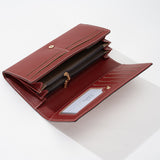 Pink PU Slim Wallet with Polyester Interior - Stylish Clutch for Cards and Cash