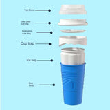 Yellow Cool Summer Slushie Cup - 500ml Quick-Freeze Smoothie Maker with Straw
