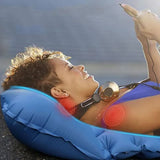 Green Portable Outdoor Inflatable Mat - Foot-Operated Camping Sleeping Pad