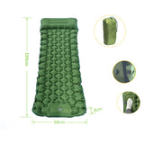 Green Portable Outdoor Inflatable Mat - Foot-Operated Camping Sleeping Pad