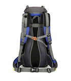Black 36-55L Outdoor Hiking Backpack - Durable Water Resistant Travel Bag for Trekking, Camping, and Adventure