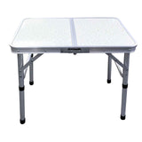 Portable Folding Camping Table with Aluminum Frame - Lightweight 60x40x50cm Picnic Table with Mesh Storage Bag and Carrying Handle for Outdoor BBQ, Travel, and Self-Driving Trips