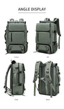 Green Large Capacity 16-Inch Laptop Travel Backpack - Anti-Theft Professional Business Bag with Spring Buckle - Durable Oxford Cloth Outdoor Rucksack for Men and Women