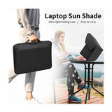 Laptop Sun Shade and Outdoor Privacy Hood - Fits Laptops up to 14 Inches Size M - Anti-Glare Screen Shield, Portable Foldable Design, Remote Work Essential for Park Beach and Outdoor Office Use