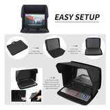 Laptop Sun Shade and Outdoor Privacy Hood - Fits Laptops up to 14 Inches Size M - Anti-Glare Screen Shield, Portable Foldable Design, Remote Work Essential for Park Beach and Outdoor Office Use