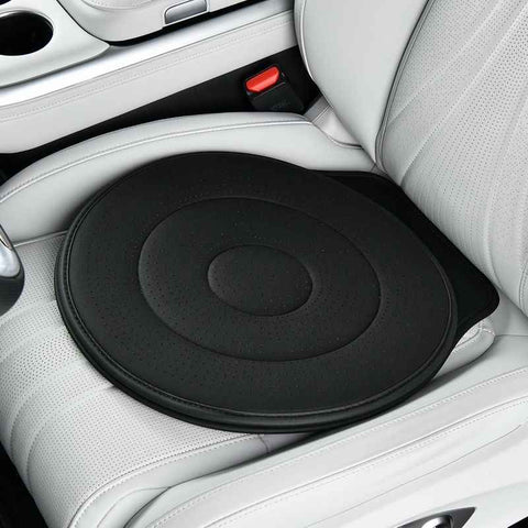 Black 360 Degree Rotating Car Seat Cushion - 53cm Nano Tech Swivel Mobility Aid - Easy Vehicle Entry and Exit for Seniors, Breathable Non Slip Ergonomic Support for Home Office and Travel