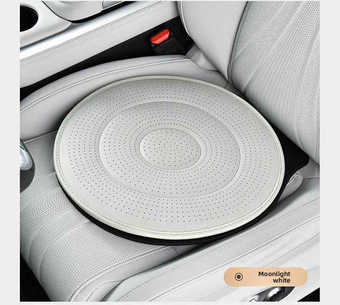 Moonlight White 360 Degree Rotating Car Seat Cushion - 53cm Nano Tech Swivel Mobility Aid - Easy Vehicle Entry and Exit for Seniors, Breathable Non Slip Ergonomic Support for Home Office and Travel