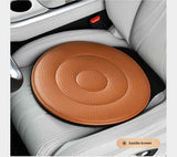 Saddle Brown 360 Degree Rotating Car Seat Cushion - 53cm Nano Tech Swivel Mobility Aid - Easy Vehicle Entry and Exit for Seniors, Breathable Non Slip Ergonomic Support for Home Office and Travel
