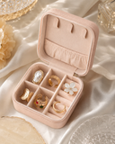 6 Piece Baroque Pearl Flower Ring Set with Gift Jewelry Box - Adjustable Open Rings, Statement Fashion Jewellery, Vintage Inspired Design, Gift Ready Accessory Set for Women