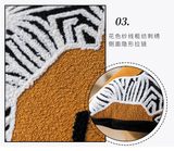 Geometric Symbol 45x45cm Decorative Zebra-Pattern Pillow Cover with Non-Woven Insert