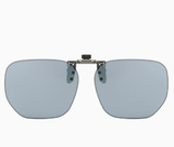 Quicksilver 2-Piece Flip-Up Sunglasses Clip-On Set for Glasses - UV-Protective Square Polarized Lenses for Driving