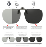 Quicksilver 2-Piece Flip-Up Sunglasses Clip-On Set for Glasses - UV-Protective Square Polarized Lenses for Driving