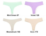 4 pcs Women's Sexy Low-Waist Cotton Thong Underwear, Size S