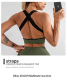 Army Green High Waist Yoga Set for Women-Sports Bra, Long Sleeve Shirt & Leggings 3-Piece Workout Set Size XL