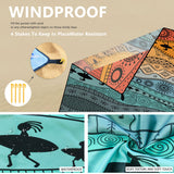 Style STD-001-22 Blue Quick Dry Beach Mat Sand Proof Waterproof Outdoor Picnic Blanket - Compact & Lightweight